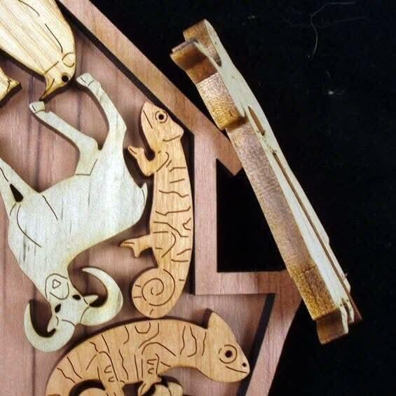 Noahs Ark Wood Brain Teaser Puzzles - Featuring Noah and Five Other Pairs of Animals From the Ark - Creative Crafthouse