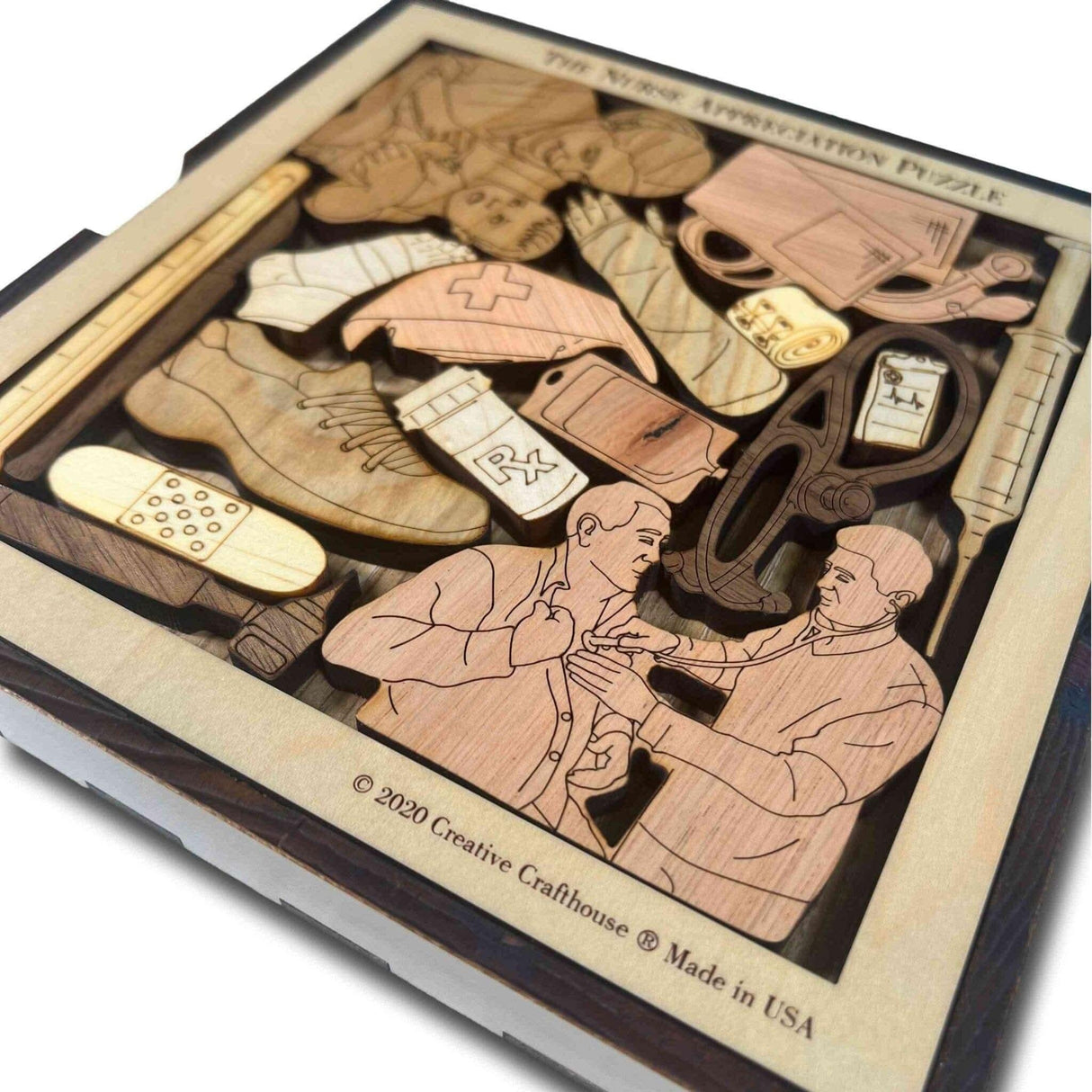 Nurse Puzzle – Personalized Wooden Christmas Gift for Nurses - Creative Crafthouse
