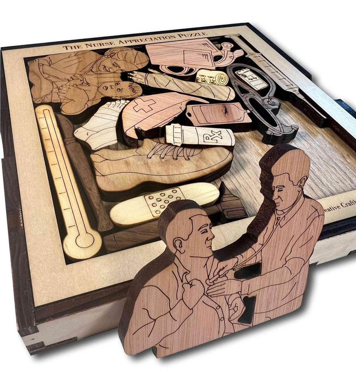 Nurse Puzzle – Personalized Wooden Christmas Gift for Nurses - Creative Crafthouse
