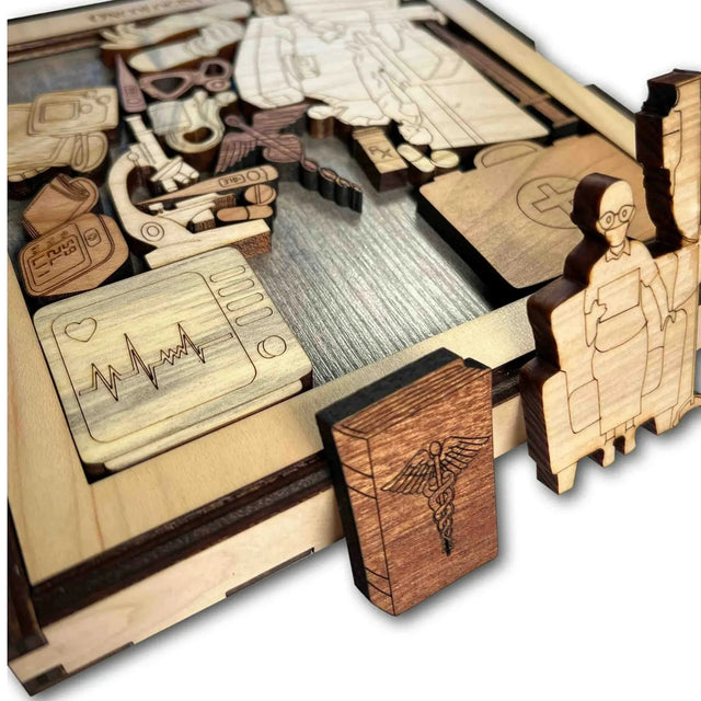 Oncologist Wood Puzzle | Personalizable Gift for Doctor - Creative Crafthouse