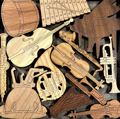 Orchestra Pit Wood Puzzle - Brain Teaser for Music Lovers - Artistic and Beautiful Gift for Musicians - Creative Crafthouse