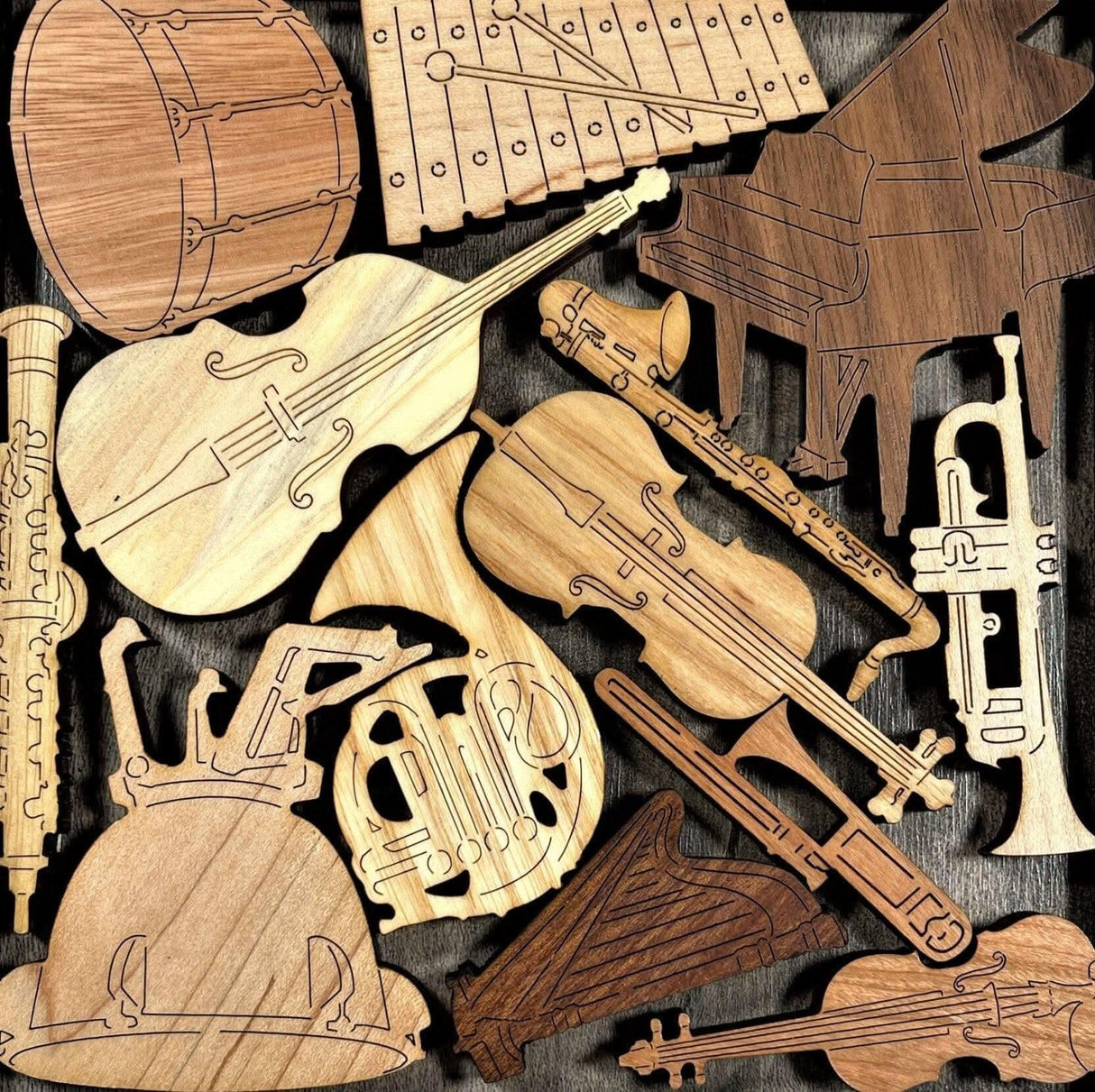 Orchestra Pit Wood Puzzle - Brain Teaser for Music Lovers - Artistic and Beautiful Gift for Musicians - Creative Crafthouse