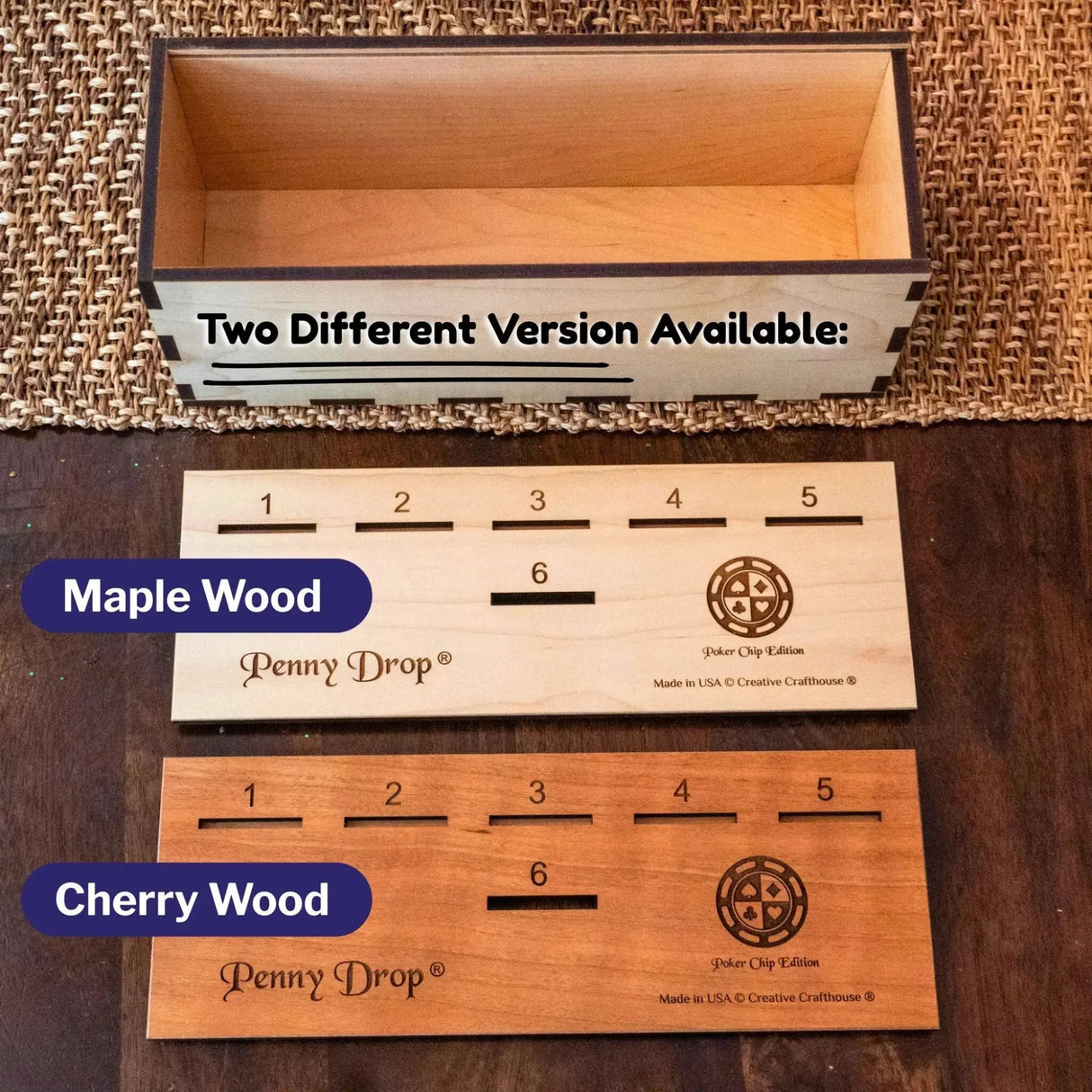 Penny Drop Game | Giant Sized Poker Chip Edition - Fun Family or Bar Game – can be personalized - Creative Crafthouse