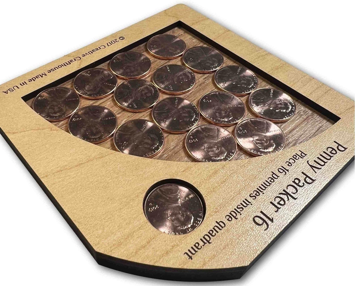 Personalized Penny Packing Puzzle | Perfect Christmas Gift for Brain Teaser Lovers | Unique Holiday Stocking Stuffer - Creative Crafthouse