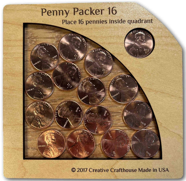 Personalized Penny Packing Puzzle | Perfect Christmas Gift for Brain Teaser Lovers | Unique Holiday Stocking Stuffer - Creative Crafthouse