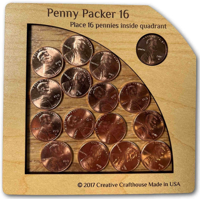 Personalized Penny Packing Puzzle | Perfect Christmas Gift for Brain Teaser Lovers | Unique Holiday Stocking Stuffer - Creative Crafthouse