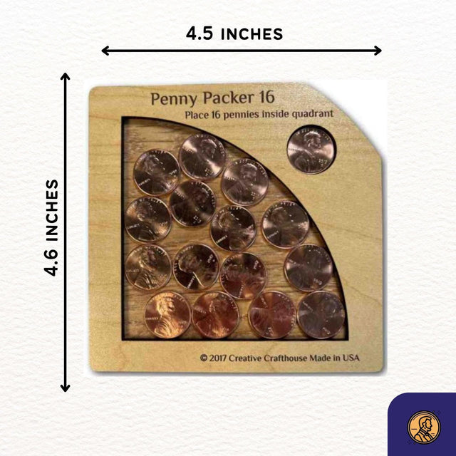 Personalized Penny Packing Puzzle | Perfect Christmas Gift for Brain Teaser Lovers | Unique Holiday Stocking Stuffer - Creative Crafthouse