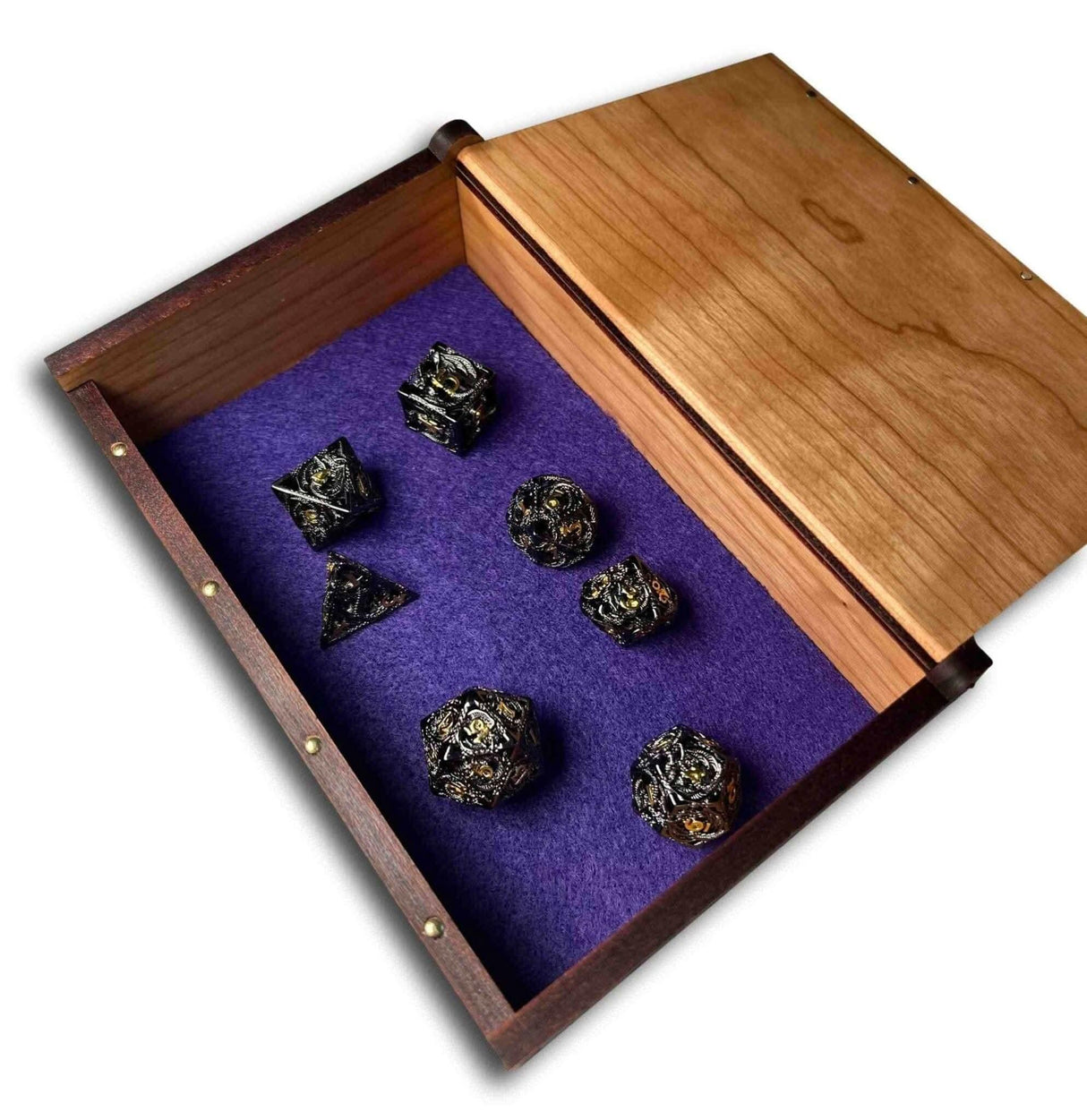 Personalizable DnD Gift - Personalized Wooden Dice Box for TTRPG gaming - 7" x 4.5" x 1.5" - Dungeons and Dragons Accessory - Creative Crafthouse