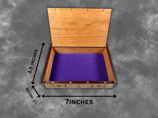 Personalizable DnD Gift - Personalized Wooden Dice Box for TTRPG gaming - 7" x 4.5" x 1.5" - Dungeons and Dragons Accessory - Creative Crafthouse