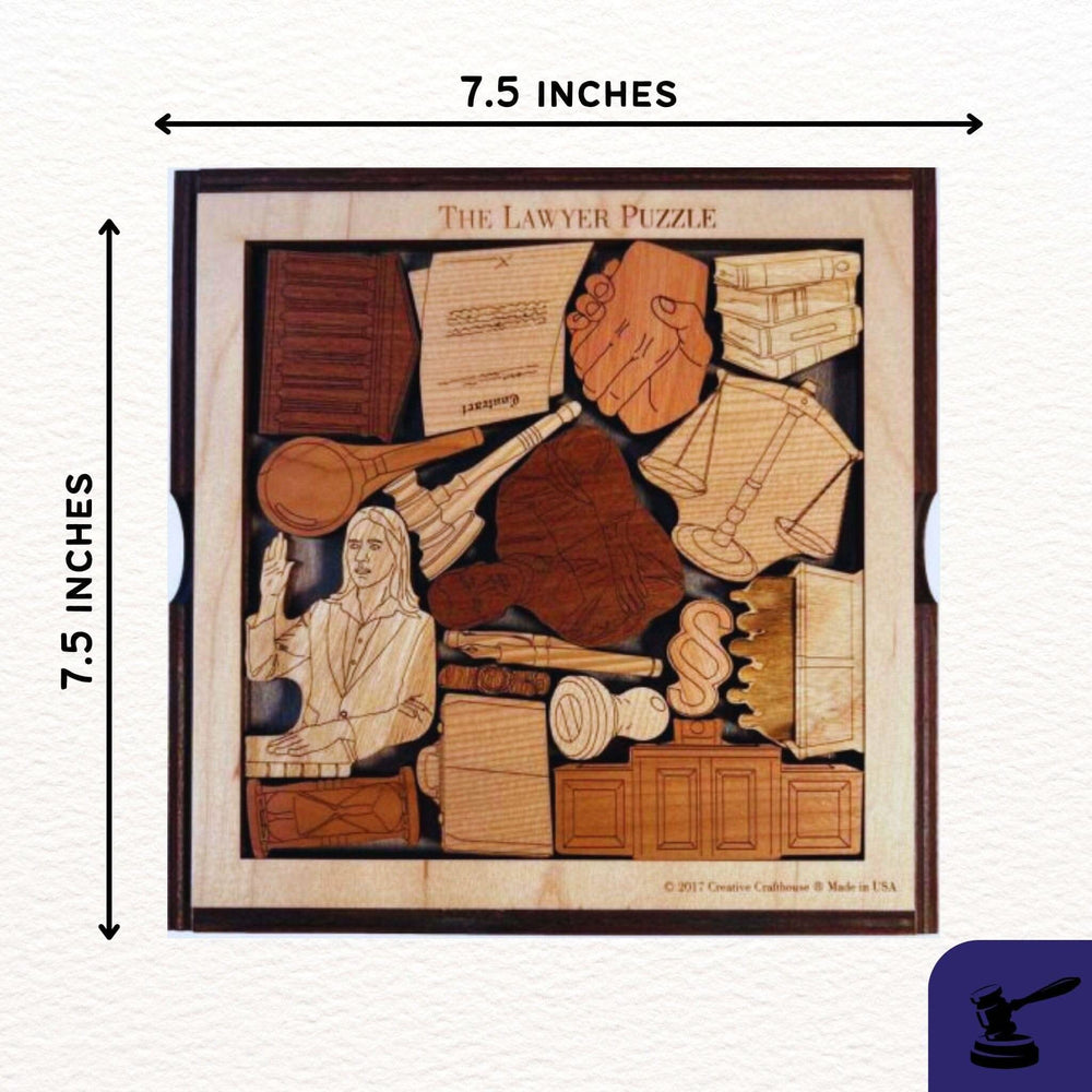 Personalizable Gift for a Lawyer - The Lawyer Puzzle - Bar Graduation Gift - Personalize with a Custom Laser Engraving - Creative Crafthouse