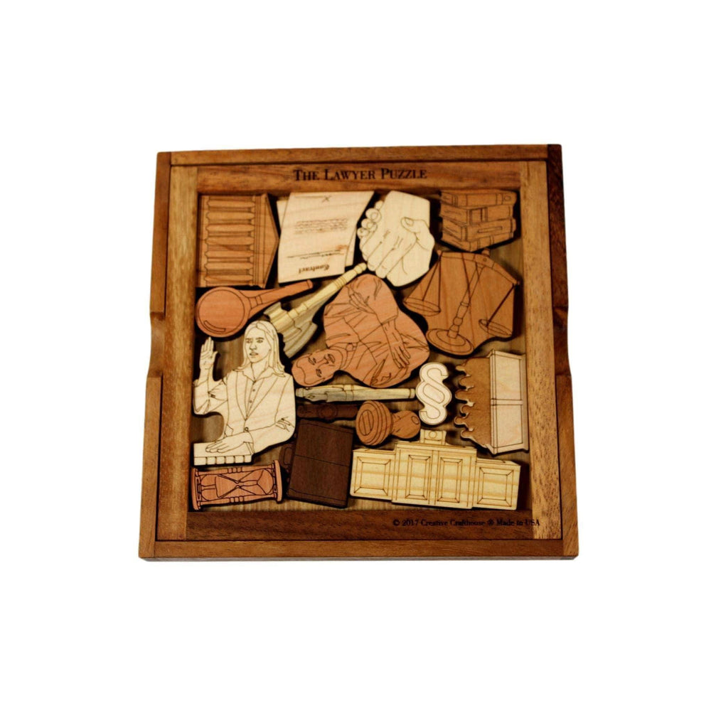 Personalizable Gift for a Lawyer - The Lawyer Puzzle - Bar Graduation Gift - Personalize with a Custom Laser Engraving - Creative Crafthouse