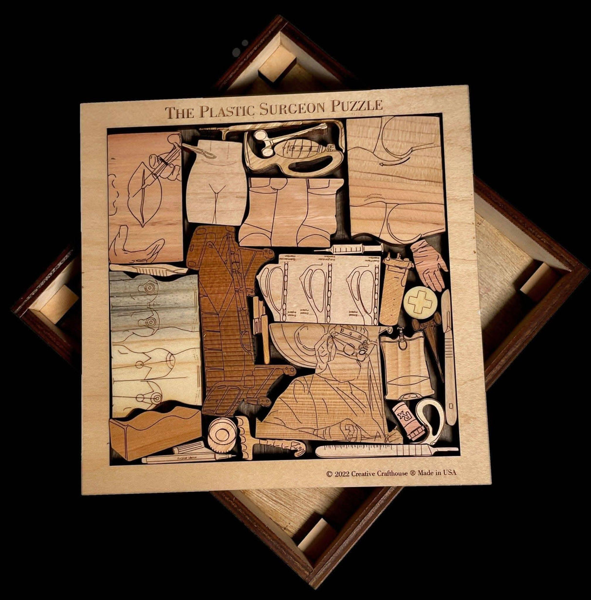 Personalizable Gift for Plastic Surgeon Puzzle Gift - The Plastic Surgeon Puzzle - Add a Laser Engraved Name and Message - Thank You Gifts - Creative Crafthouse