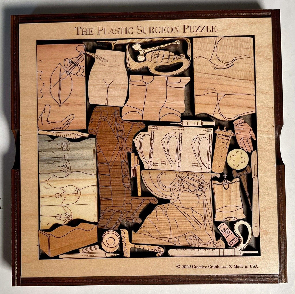 Personalizable Gift for Plastic Surgeon Puzzle Gift - The Plastic Surgeon Puzzle - Add a Laser Engraved Name and Message - Thank You Gifts - Creative Crafthouse