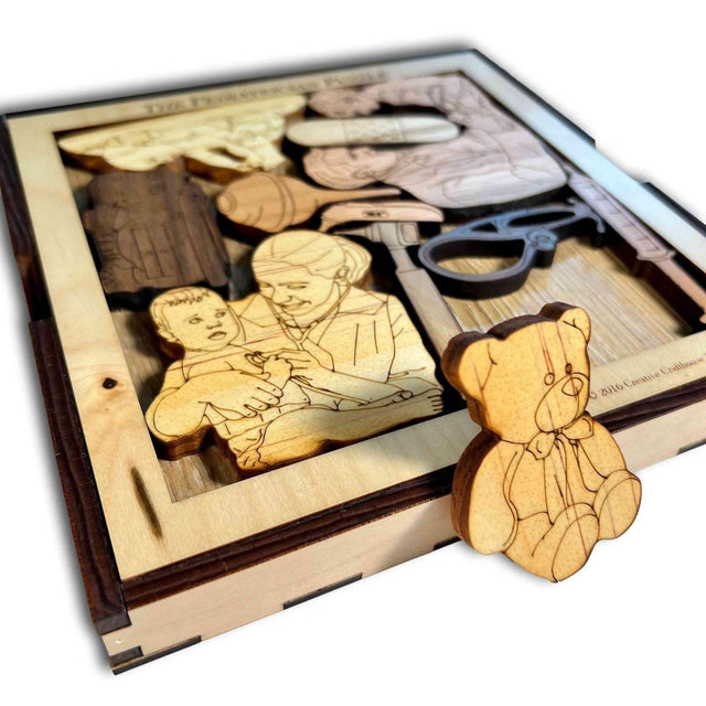 Personalizable Gift for Your Pediatrician | Unique Wood Puzzle | Add a Laser Engraved Name or Message | Handmade | The Pediatrician Puzzle - Creative Crafthouse