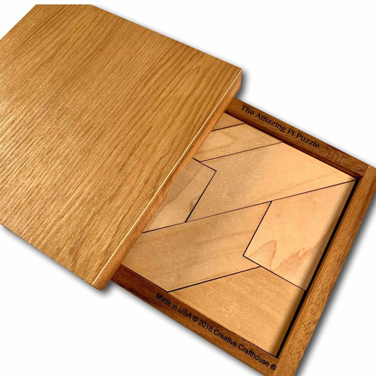 Personalizable Pi Day Gifts - Amazing Pi wood Puzzle - 3.14 Brain Teaser - Customize Your Gift with a Laser Engraved Name - Creative Crafthouse