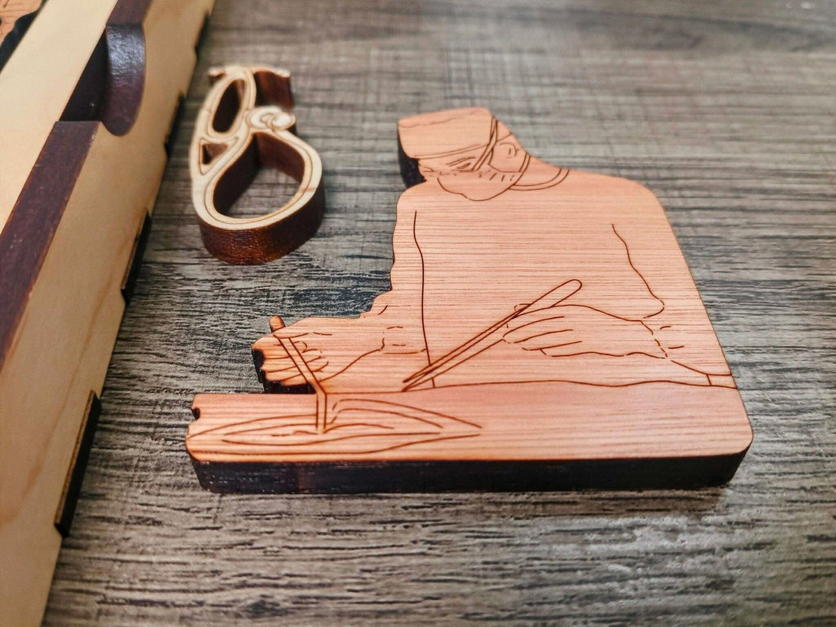 Personalizable Thank You Gift for Surgeons - The Surgeon’s Challenge Puzzle - Retirement Gift - Wood Brain Teaser - Creative Crafthouse
