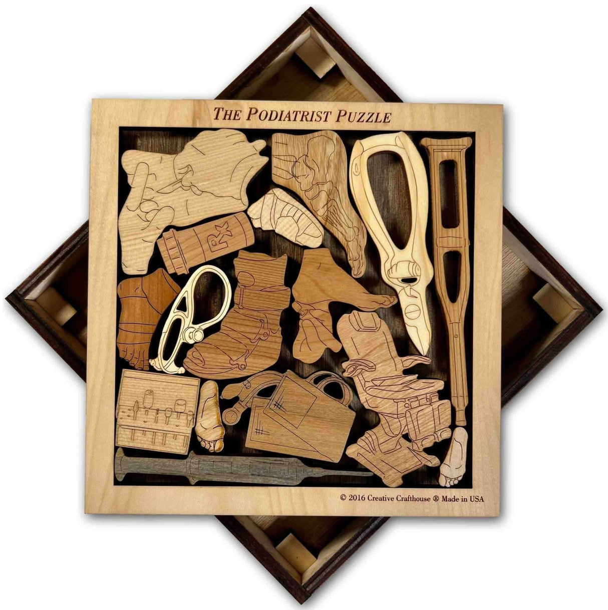 Personalizable Thank You Gift for Your Podiatrist - The Physician Puzzle - Add Laser Engraving - Customizable Name & Message - Creative Crafthouse