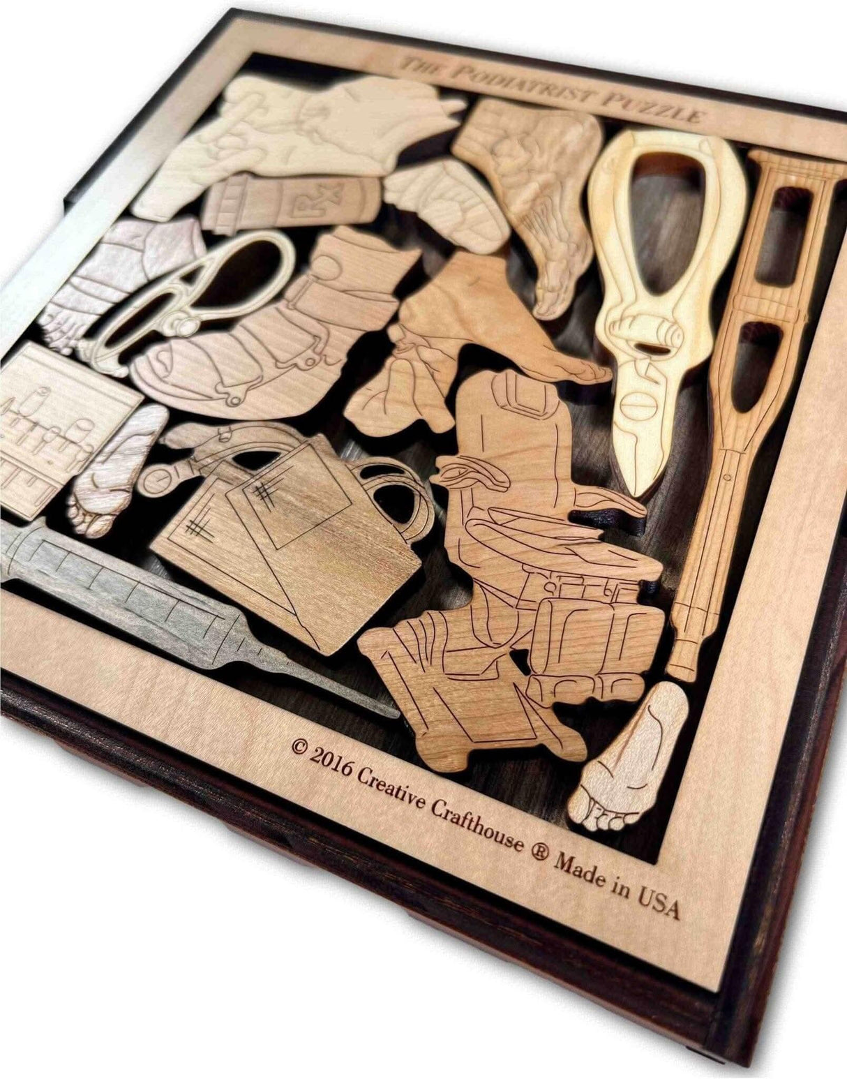 Personalizable Thank You Gift for Your Podiatrist - The Physician Puzzle - Add Laser Engraving - Customizable Name & Message - Creative Crafthouse