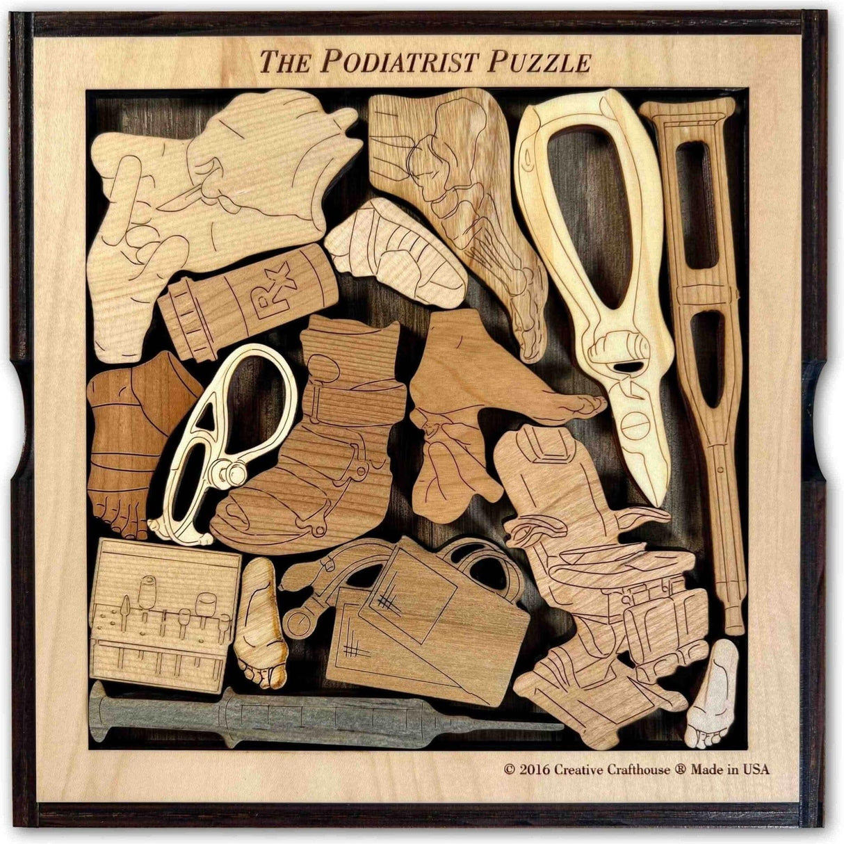 Personalizable Thank You Gift for Your Podiatrist - The Physician Puzzle - Add Laser Engraving - Customizable Name & Message - Creative Crafthouse