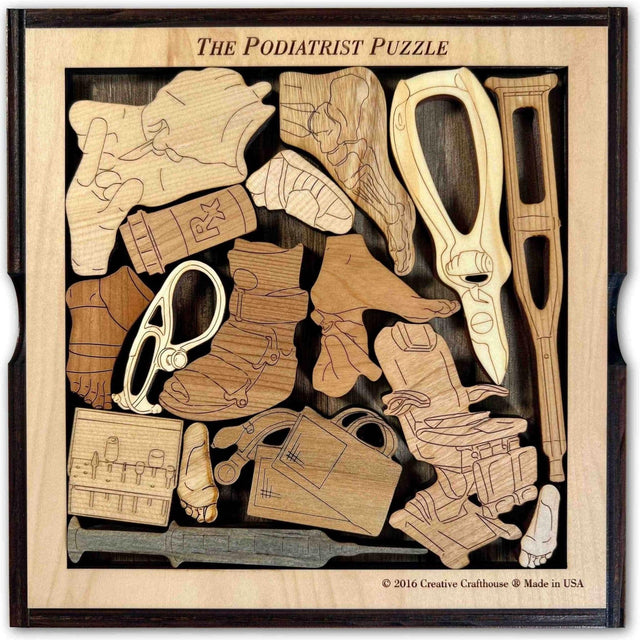 Personalizable Thank You Gift for Your Podiatrist - The Physician Puzzle - Add Laser Engraving - Customizable Name & Message - Creative Crafthouse