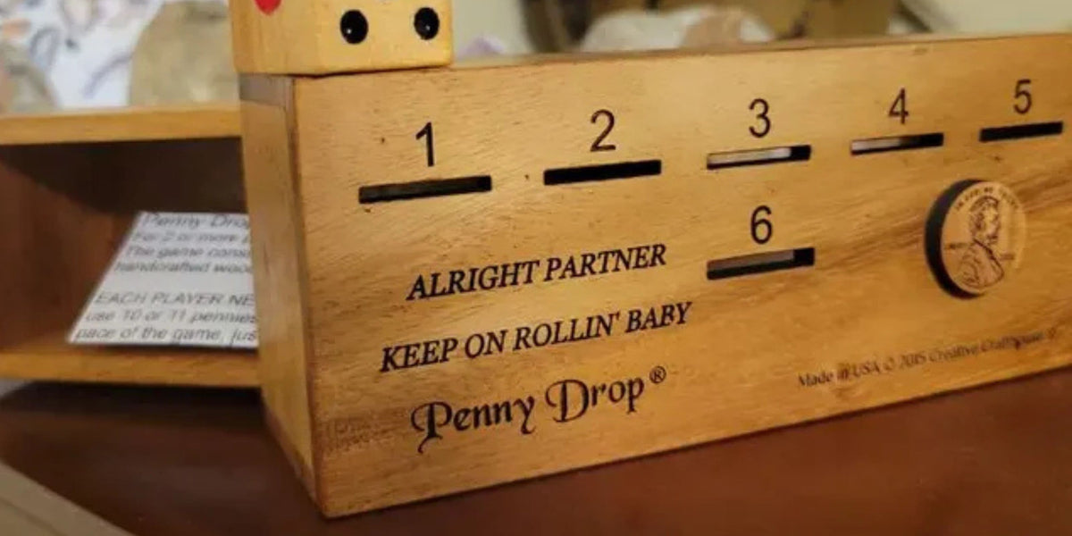 Add custom text to your penny drop game with creative crafthouse personalized laser engraving services