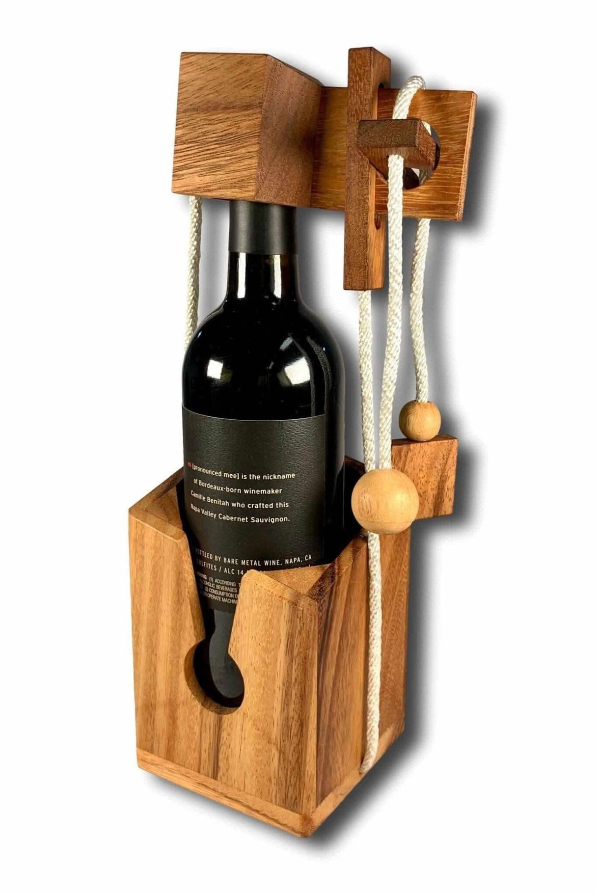 Personalized Christmas Gift for Dads Who Love Wine | The Wine Bottle Puzzle | Laser Engrave a Name or Message for a Memorable Keepsake - Creative Crafthouse