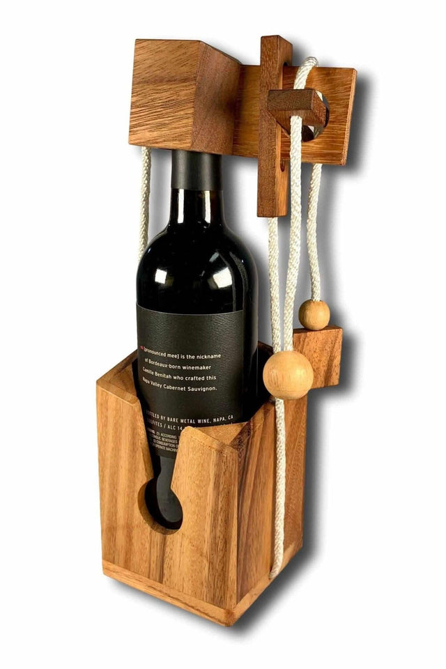 Personalized Christmas Gift for Dads Who Love Wine | The Wine Bottle Puzzle | Laser Engrave a Name or Message for a Memorable Keepsake - Creative Crafthouse