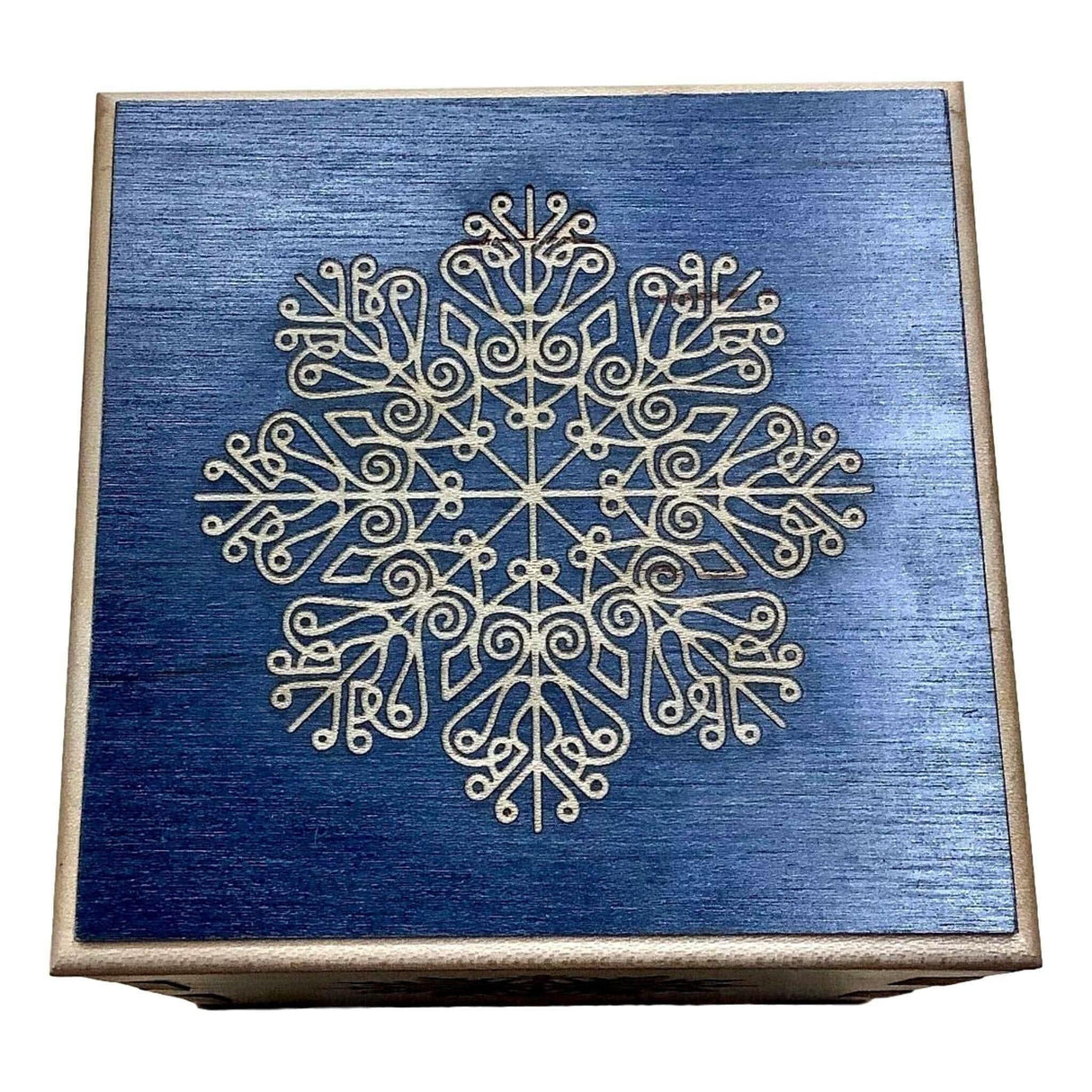 Personalized Christmas Puzzle Box - Holds Gift Cards and Money - Add a Laser Engraved Name and Message - The Snow Flake Wood Puzzle Box - Creative Crafthouse