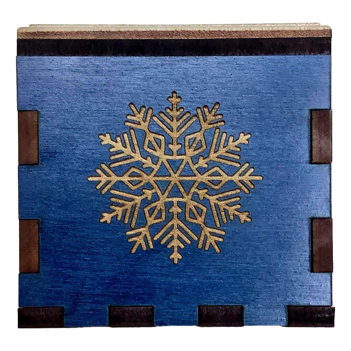 Personalized Christmas Puzzle Box - Holds Gift Cards and Money - Add a Laser Engraved Name and Message - The Snow Flake Wood Puzzle Box - Creative Crafthouse