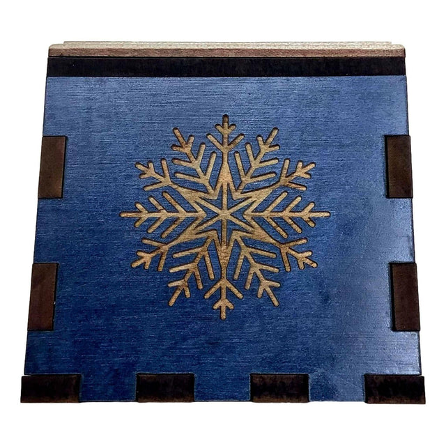 Personalized Christmas Puzzle Box - Holds Gift Cards and Money - Add a Laser Engraved Name and Message - The Snow Flake Wood Puzzle Box - Creative Crafthouse