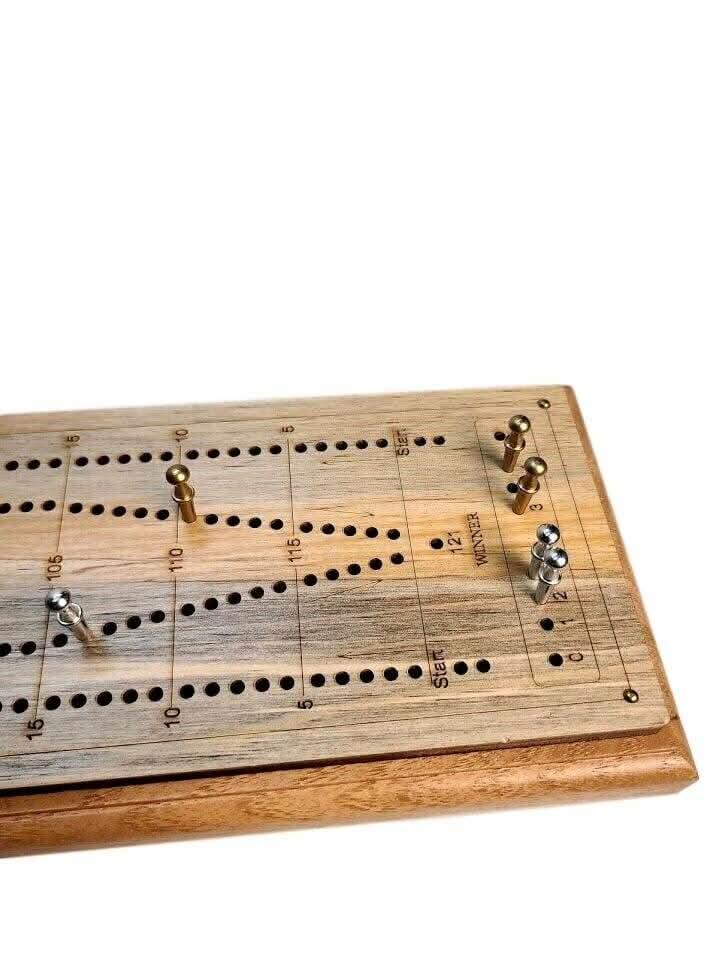 Personalized Cribbage Board - Tournament Long Board Premium – Choice of Cherry, Maple or Beetle Kill Wood - Add Name and/or Message - Creative Crafthouse