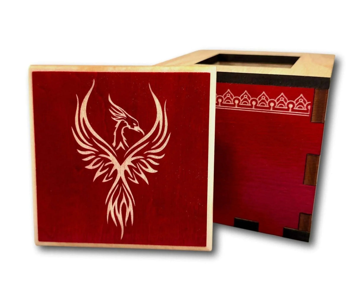 Personalized Firebird Secret Stash Puzzle Box | Handcrafted Wooden Brain Teaser with Hidden Compartment, Custom Laser Engraved Gift - Creative Crafthouse