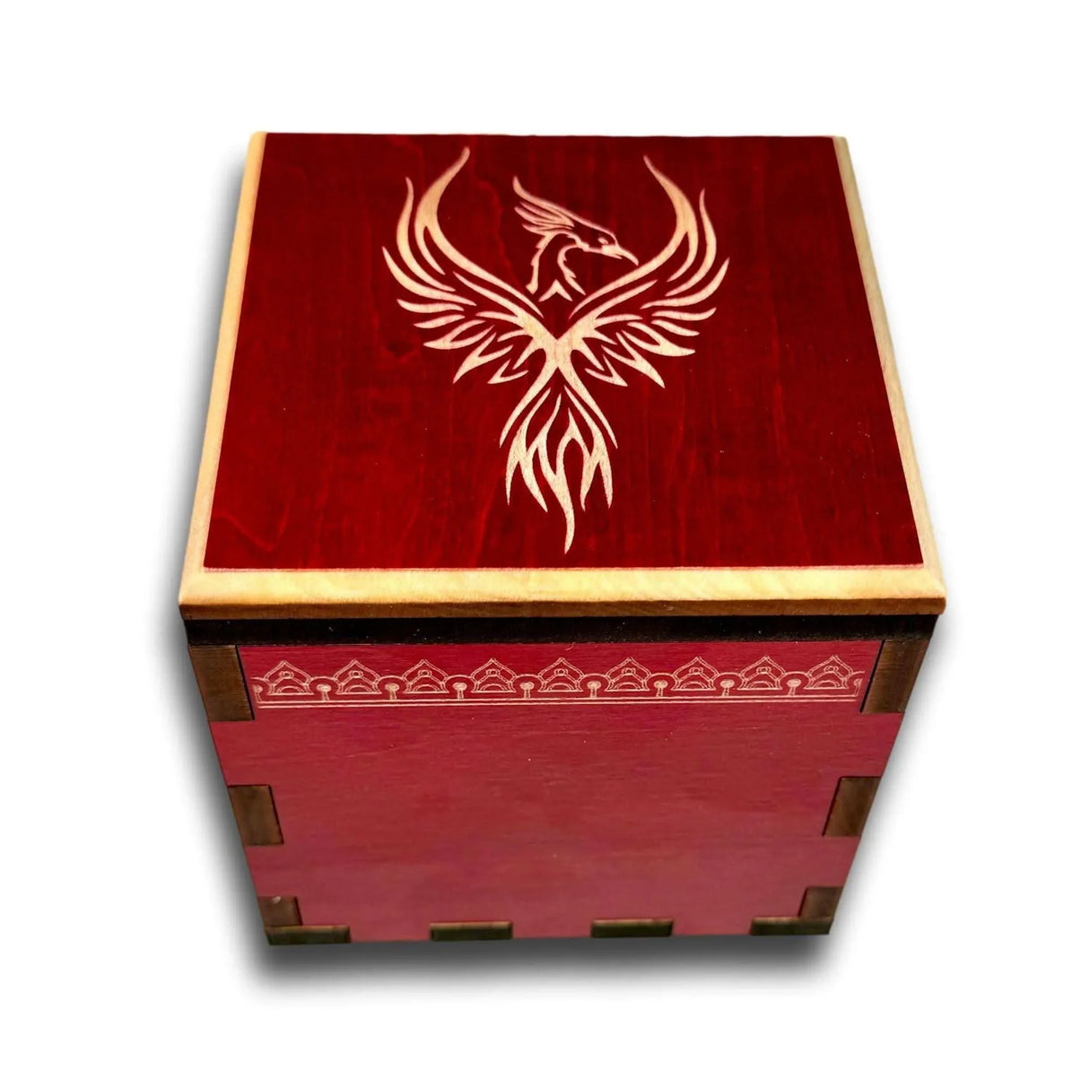 Personalized Firebird Secret Stash Puzzle Box | Handcrafted Wooden Brain Teaser with Hidden Compartment, Custom Laser Engraved Gift - Creative Crafthouse