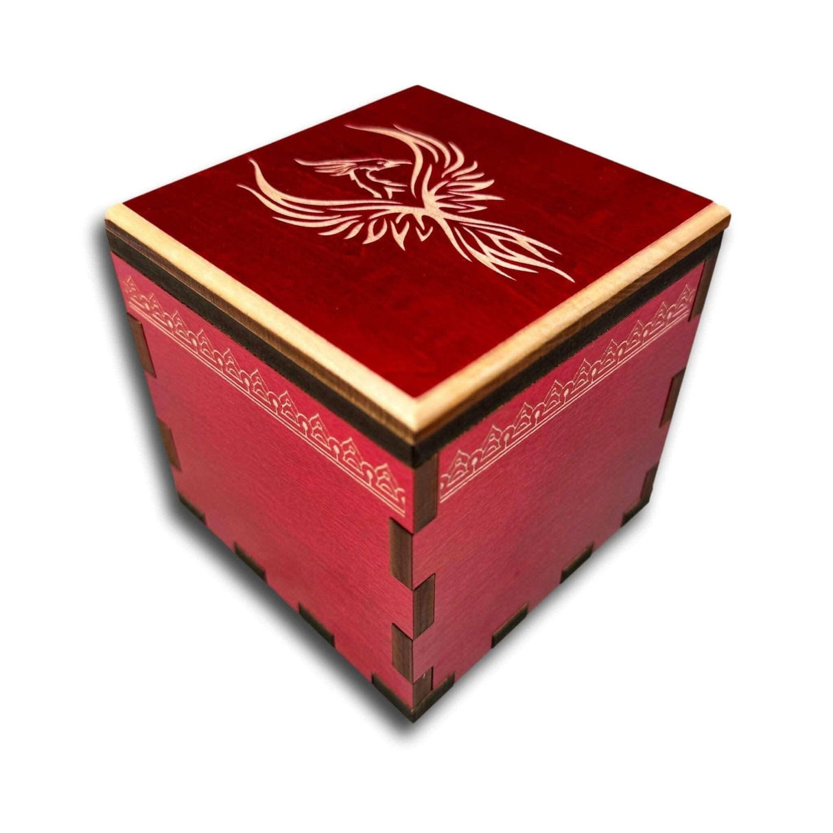 Personalized Firebird Secret Stash Puzzle Box | Handcrafted Wooden Brain Teaser with Hidden Compartment, Custom Laser Engraved Gift - Creative Crafthouse