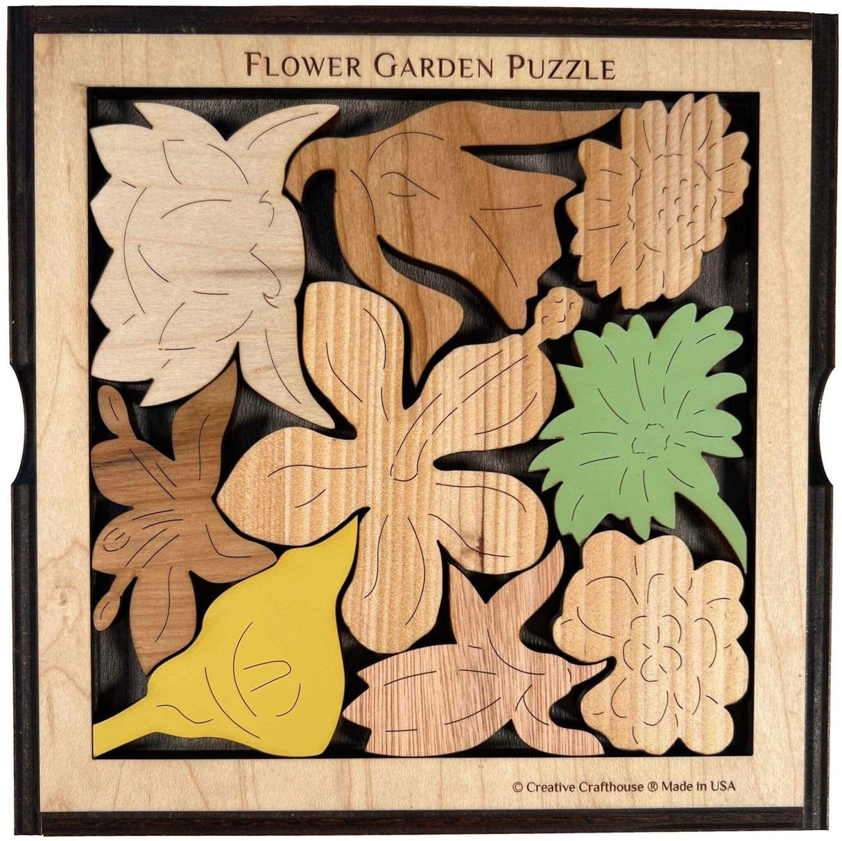 Personalized Gift for Flower Lovers - The Florist's Challenge Wood Puzzle | Add a Laser Engraved Name | One of a Kind Gift - Creative Crafthouse