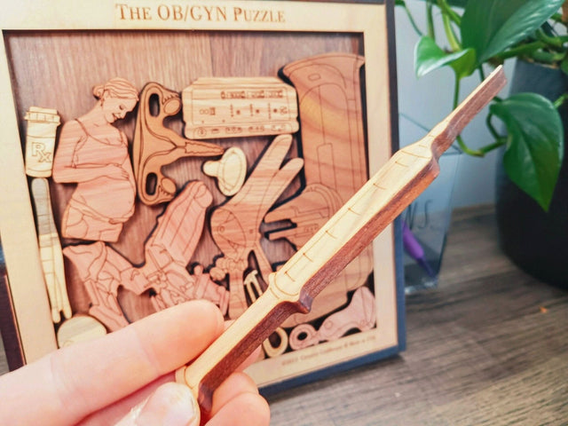 Personalized Gift for OB/GYN Puzzle - Custom Engraving Medical Puzzle Gift for Doctors, Med Students, & Office Decor - Creative Crafthouse