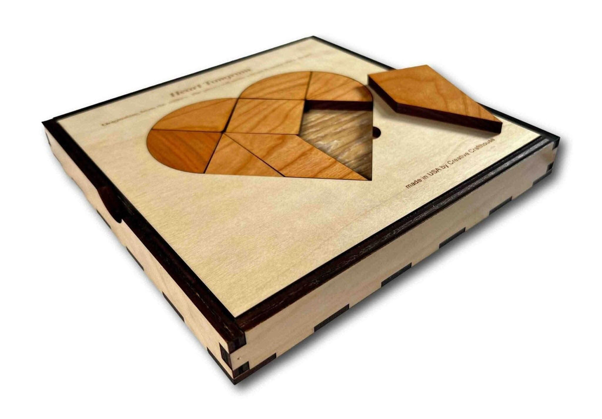 Personalized Heart Tangram Puzzle – Custom Mother's Day Gift - Creative Crafthouse