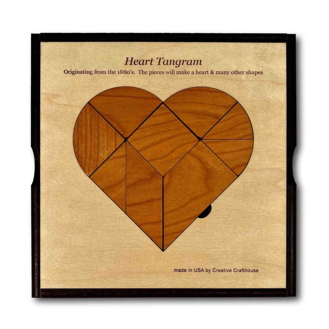 Personalized Heart Tangram Puzzle – Custom Mother's Day Gift - Creative Crafthouse