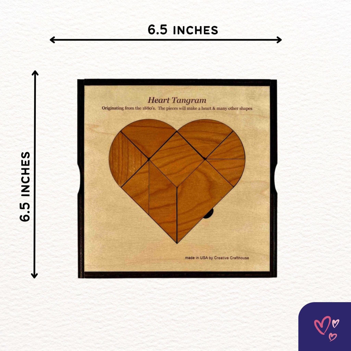 Personalized Heart Tangram Puzzle – Custom Mother's Day Gift - Creative Crafthouse