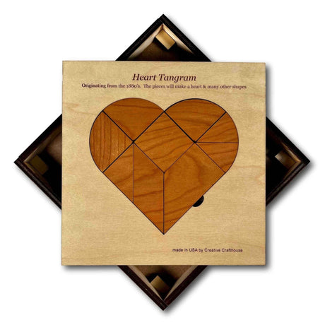 Personalized Heart Tangram Puzzle – Custom Mother's Day Gift - Creative Crafthouse