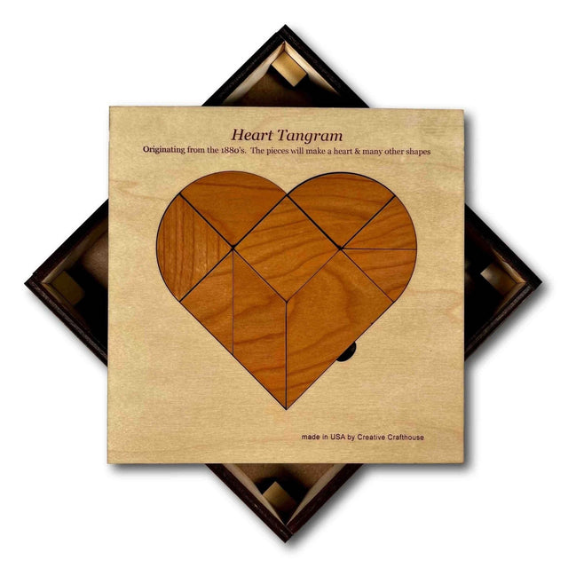 Personalized Heart Tangram Puzzle – Custom Mother's Day Gift - Creative Crafthouse