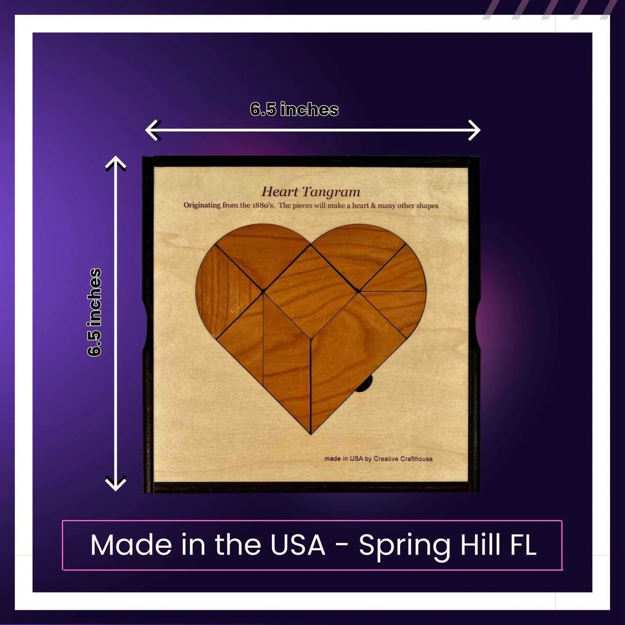 Personalized Heart Tangram Puzzle – Custom Mother's Day Gift - Creative Crafthouse