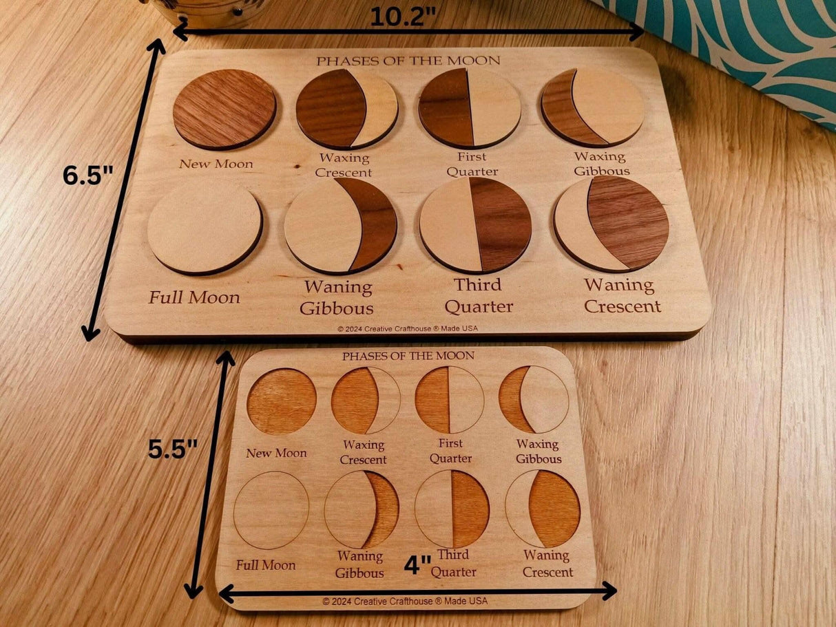 Personalized Moon Phases Puzzle – Educational Montessori Toy - Creative Crafthouse