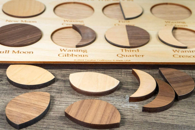 Personalized Moon Phases Puzzle – Educational Montessori Toy - Creative Crafthouse