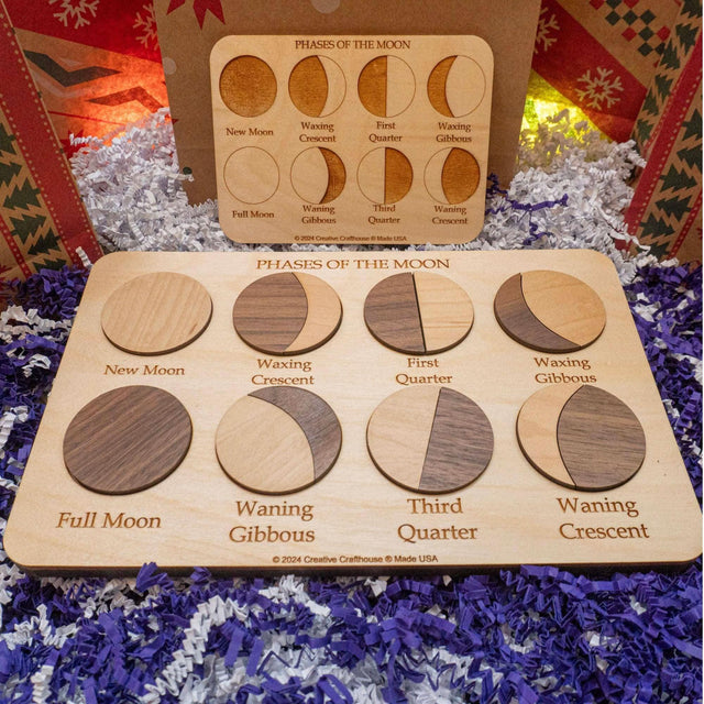 Personalized Moon Phases Puzzle – Educational Montessori Toy - Creative Crafthouse