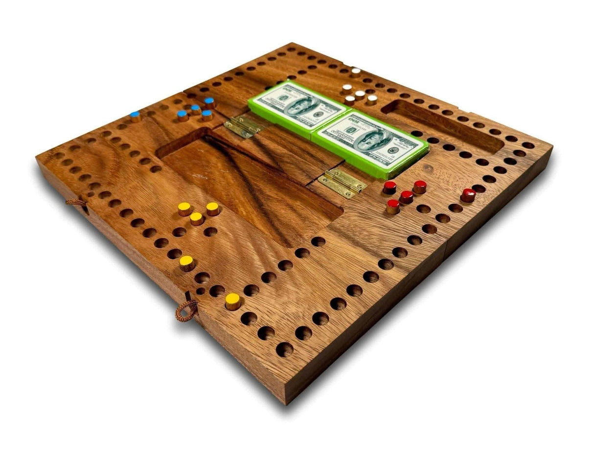 Personalized Pegs and Jokers Wooden Game - Classic Family Game Night, Perfect Holiday Gift, Custom Engraved Board - Creative Crafthouse