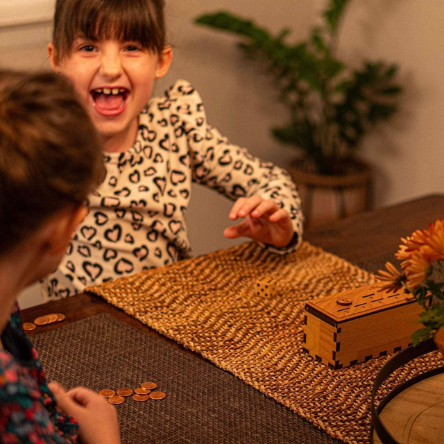 Personalized Penny Drop Game – Customize With a Laser Engraved Name - Premium Cherry Top Version – Fun Family or Bar Game - Creative Crafthouse