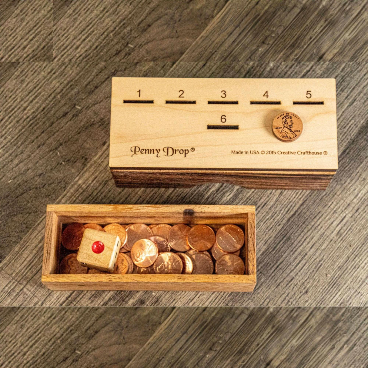 Personalized Penny Drop Game - Customize Your Gift With a Laser Engraved Name and Message - Fun Family Game for All Ages - Penny Drop Medium - Creative Crafthouse