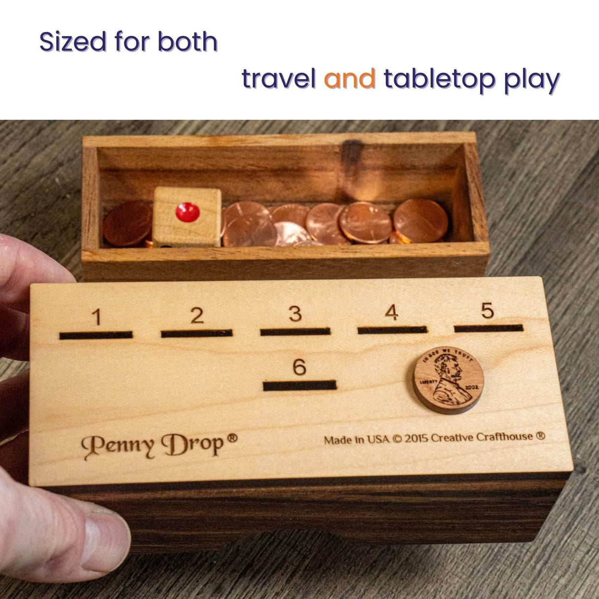 Personalized Penny Drop Game - Customize Your Gift With a Laser Engraved Name and Message - Fun Family Game for All Ages - Penny Drop Medium - Creative Crafthouse