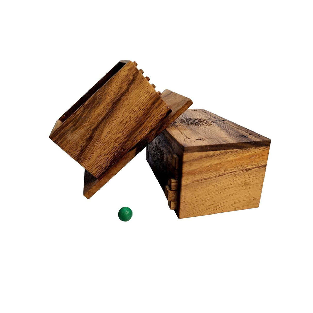 Personalized Wooden Puzzle Box | The Mandala Secret Lock Box | Artisan Gift Card Box | Unique Gift for Teens - Creative Crafthouse